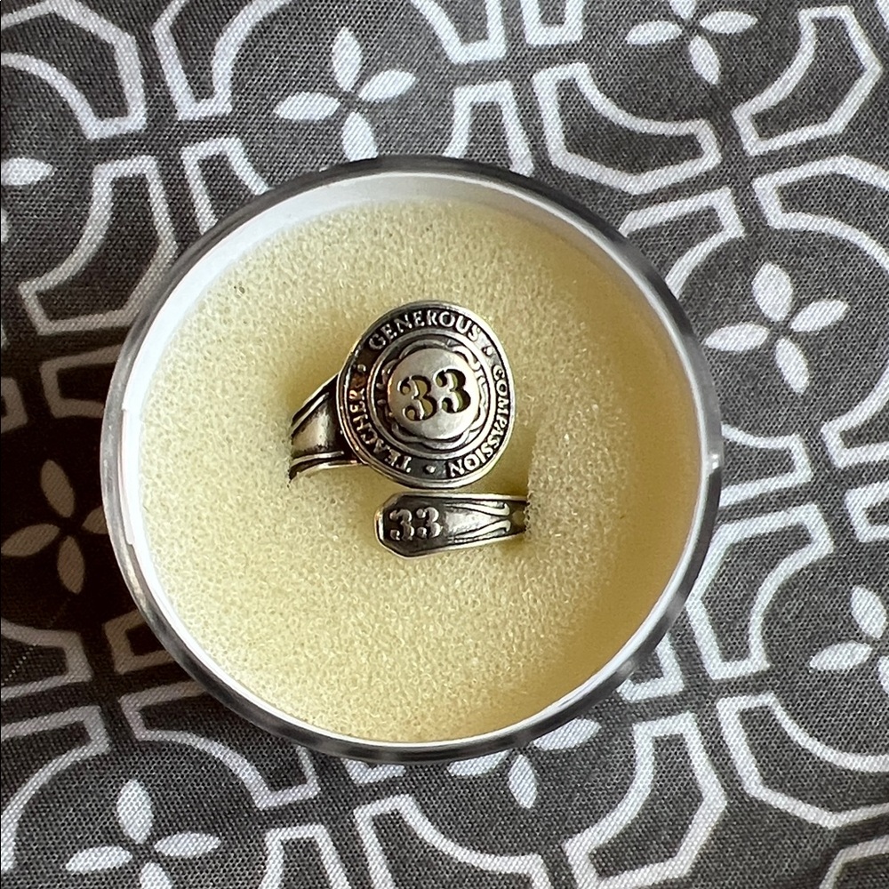 Alex and Ani Sterling Silver Numerology Ring